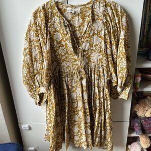 Daughters of India Short Golden Dress